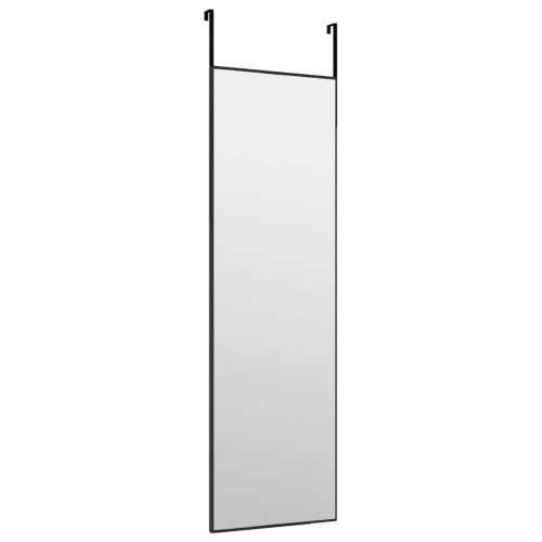 Ogledalo za vrata crno 30 x 100 cm od stakla i aluminija Cijena