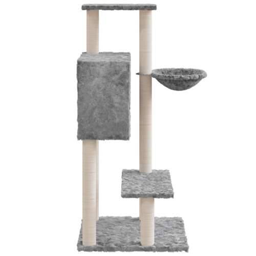 Penjalica za mačke - Kuća za mačke - Grebalica sa stupovima za grebanje svjetlosiva 108,5cm - Svjetlosiva Cijena