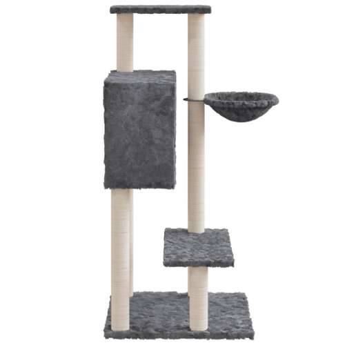 Penjalica za mačke - Kuća za mačke - Grebalica sa stupovima za grebanje tamnosiva 108,5 cm - Tamno siva Cijena