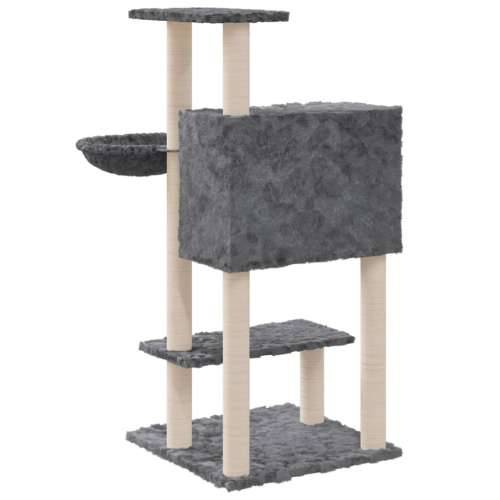 Penjalica za mačke - Kuća za mačke - Grebalica sa stupovima za grebanje tamnosiva 108,5 cm - Tamno siva Cijena
