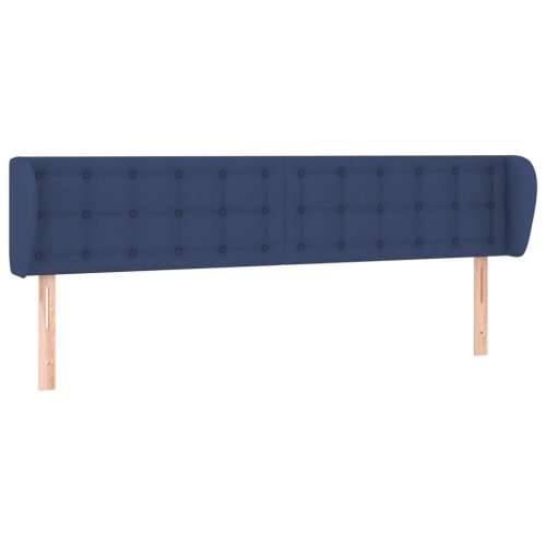 Uzglavlje s ušima plavo 183x23x78/88 cm od tkanine - Plava 183 x 23 x 78/88 cm 1 Cijena