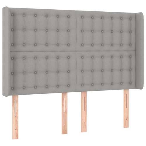 Uzglavlje s ušima svjetlosivo 147x16x118/128 cm od tkanine - Svjetlosiva 147 x 16 x 118/128 cm 1 Cijena