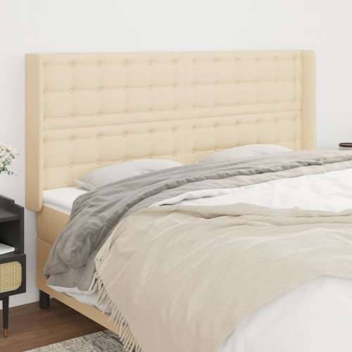 Uzglavlje s ušima krem 183x16x118/128 cm od tkanine - Krema 183 x 16 x 118/128 cm 1 Cijena
