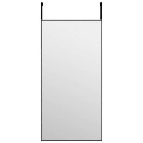 Ogledalo za vrata crno 40 x 80 cm od stakla i aluminija Cijena