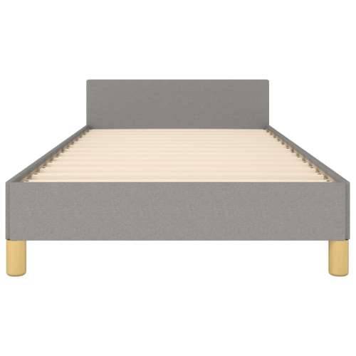 Okvir za krevet s uzglavljem svjetlosivi 80 x 200 cm od tkanine - Svjetlosiva 80 x 200 cm gumbi Cijena
