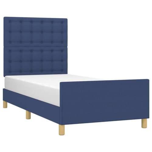 Okvir za krevet bez madraca plava 90x200cm od tkanine - Plava 90 x 200 cm gumbi Cijena