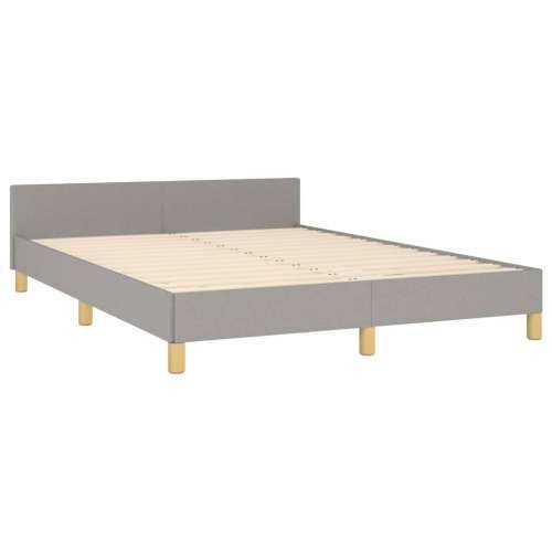 Okvir za krevet bez madraca svjetlosivi 140 x 190 cm od tkanine - Svjetlosiva 140 x 190 cm gumbi Cijena