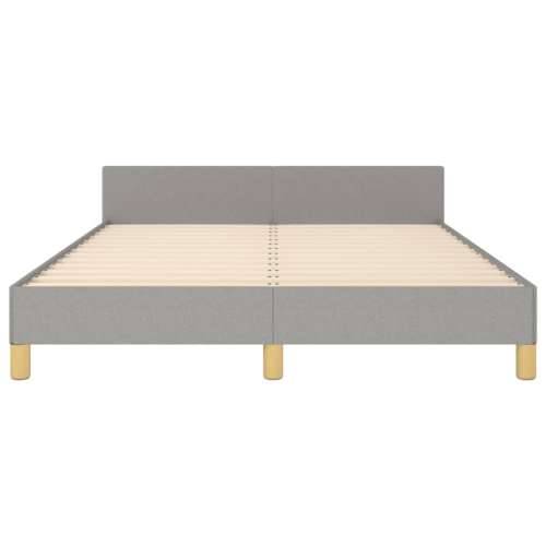 Okvir za krevet bez madraca svjetlosivi 140 x 190 cm od tkanine - Svjetlosiva 140 x 190 cm gumbi Cijena