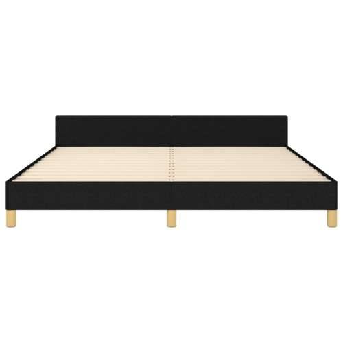 Okvir za krevet s uzglavljem crni 180 x 200 cm od tkanine - Crna 180 x 200 cm gumbi Cijena