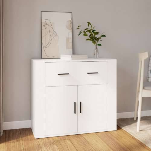 Komoda bijela 80 x 33 x 70 cm od konstruiranog drva - Bijela 1 Cijena