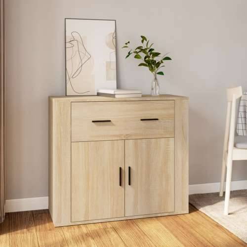 Komoda boja hrasta sonome 80 x 33 x 70 cm od konstruiranog drva - sonoma hrast 1 Cijena