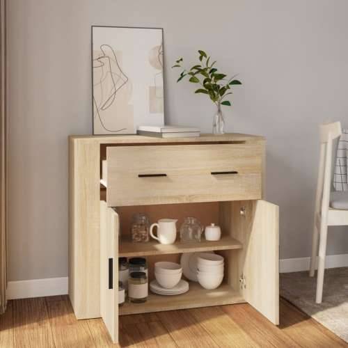 Komoda boja hrasta sonome 80 x 33 x 70 cm od konstruiranog drva - sonoma hrast 1 Cijena