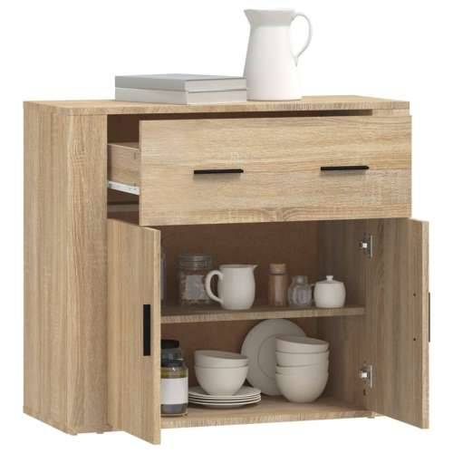 Komoda boja hrasta sonome 80 x 33 x 70 cm od konstruiranog drva - sonoma hrast 1 Cijena