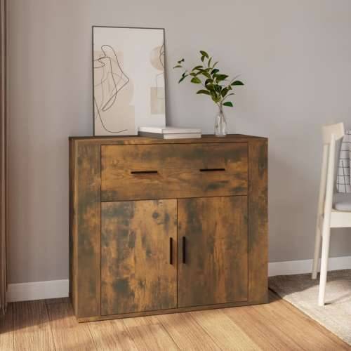 Komoda boja dimljenog hrasta 80x33x70 cm od konstruiranog drva - Dimljeni hrast 1 Cijena