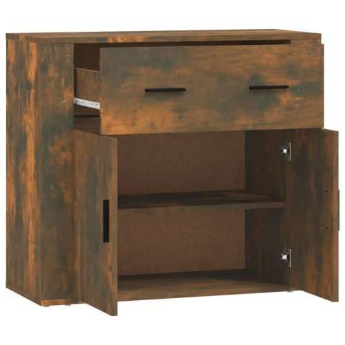 Komoda boja dimljenog hrasta 80x33x70 cm od konstruiranog drva - Dimljeni hrast 1 Cijena