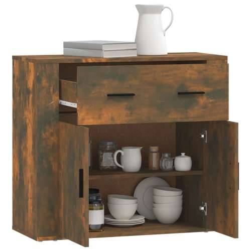 Komoda boja dimljenog hrasta 80x33x70 cm od konstruiranog drva - Dimljeni hrast 1 Cijena
