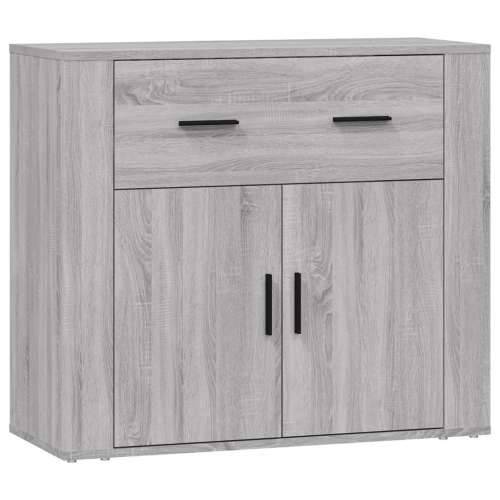 Komoda sivog hrasta sonome 80x33x70 cm od konstruiranog drva - Sivi hrast sonoma 1 Cijena