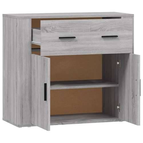 Komoda sivog hrasta sonome 80x33x70 cm od konstruiranog drva - Sivi hrast sonoma 1 Cijena
