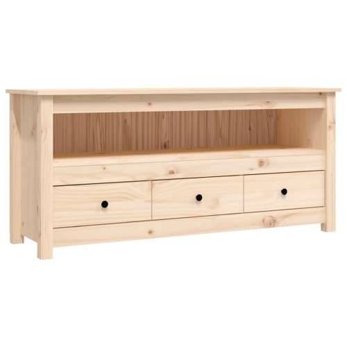 TV ormarić 114 x 35 x 52 cm od masivne borovine - Prirodna 1 Cijena