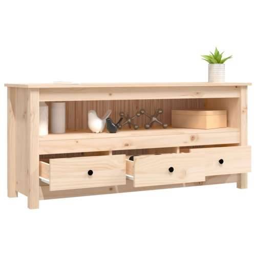 TV ormarić 114 x 35 x 52 cm od masivne borovine - Prirodna 1 Cijena