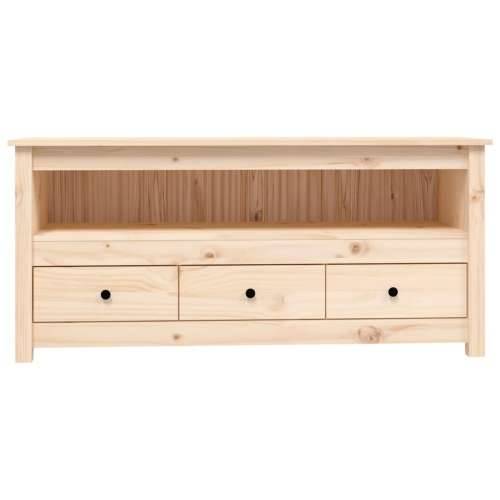 TV ormarić 114 x 35 x 52 cm od masivne borovine - Prirodna 1 Cijena
