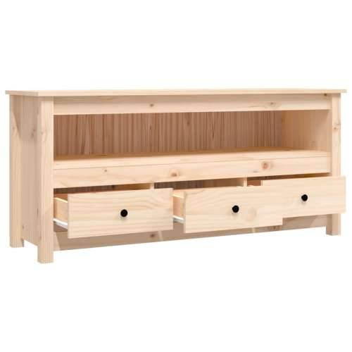 TV ormarić 114 x 35 x 52 cm od masivne borovine - Prirodna 1 Cijena