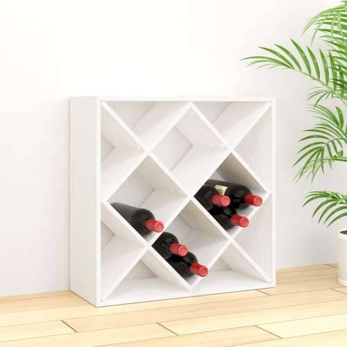 Ormarić za vino bijeli 62 x 25 x 62 cm od masivne borovine - Bijela 62 x 25 x 62 cm 1 s 12 rupa Cijena