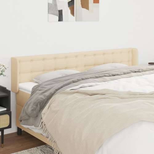 Uzglavlje s ušima krem 183x16x78/88 cm od tkanine - Krema 183 x 16 x 78/88 cm 1 Cijena