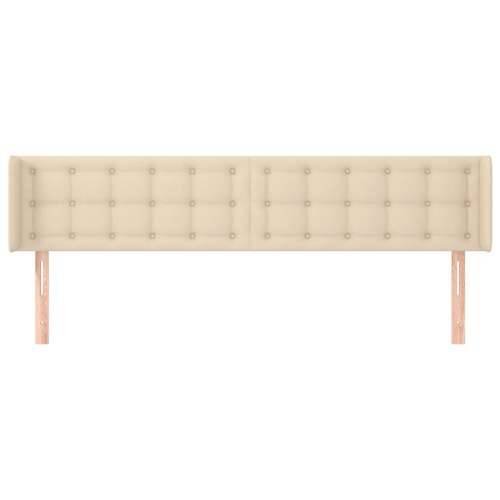 Uzglavlje s ušima krem 183x16x78/88 cm od tkanine - Krema 183 x 16 x 78/88 cm 1 Cijena