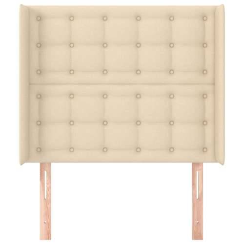 Uzglavlje s ušima krem 103x16x118/128 cm od tkanine - Krema 103 x 16 x 118/128 cm 1 Cijena