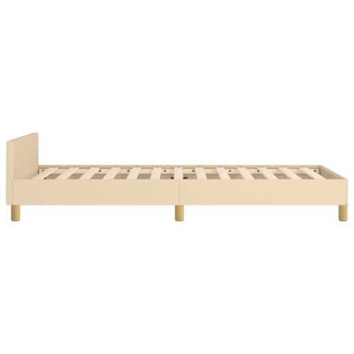 Okvir za krevet s uzglavljem krem 90x190 cm od tkanine - Krema 90 x 190 cm gumbi Cijena