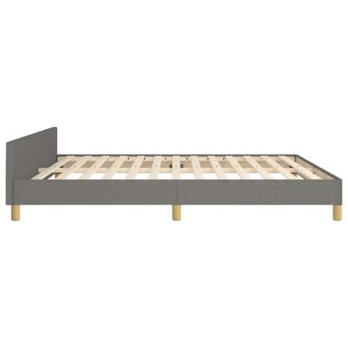 Okvir za krevet s uzglavljem tamnosivi 180 x 200 cm od tkanine - Tamno siva 180 x 200 cm gumbi Cijena