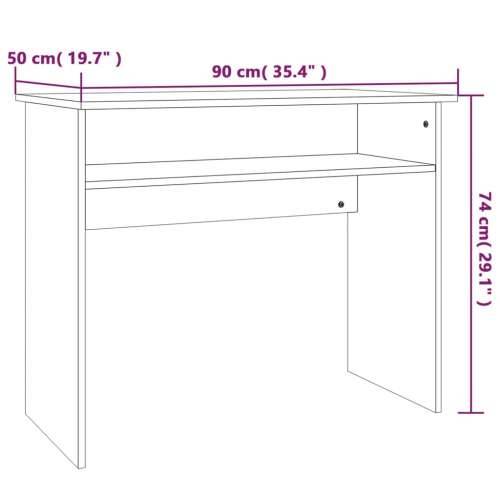 Radni stol boja hrasta sonome 90 x 50 x 74 cm konstruirano drvo  - Sivi hrast sonoma Cijena