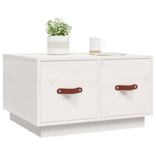 Stolić za kavu bijeli 60 x 53 x 35 cm od masivne borovine - Bijela 1 Cijena