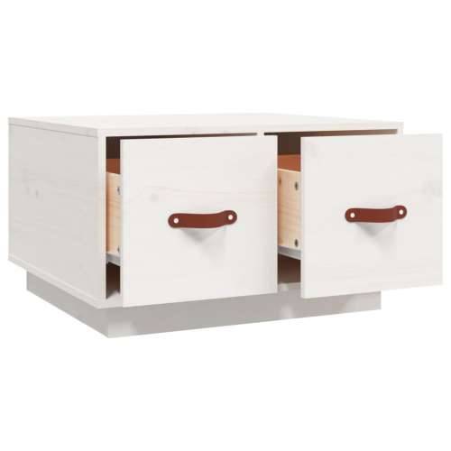 Stolić za kavu bijeli 60 x 53 x 35 cm od masivne borovine - Bijela 1 Cijena