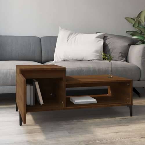 Stolić za kavu boja hrasta 100 x 50 x 45 cm konstruirano drvo - Smeđi hrast 1 Cijena