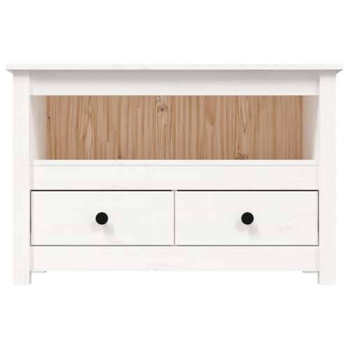TV ormarić bijeli 79 x 35 x 52 cm od masivne borovine - Bijela 1 Cijena