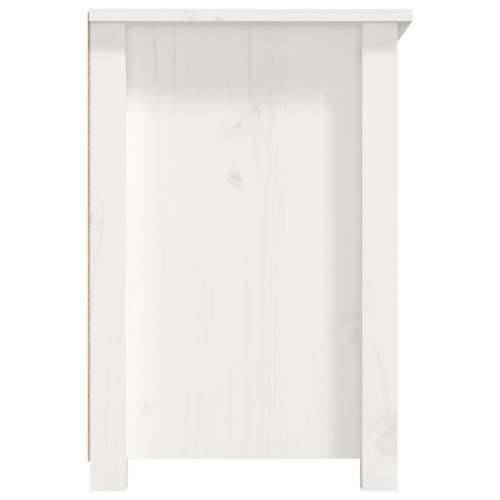 TV ormarić bijeli 79 x 35 x 52 cm od masivne borovine - Bijela 1 Cijena
