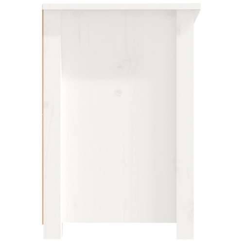 TV ormarić bijeli 114 x 35 x 52 cm od masivne borovine - Bijela 1 Cijena