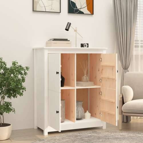 Komoda bijela 83 x 41,5 x 100 cm od masivne borovine - Bijela 1 Cijena