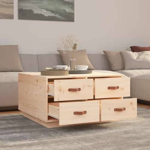 Stolić za kavu 80 x 80 x 45 cm od masivne borovine - Prirodna 1 Cijena