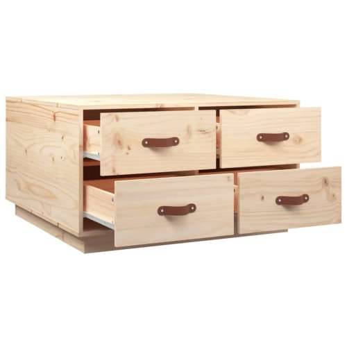Stolić za kavu 80 x 80 x 45 cm od masivne borovine - Prirodna 1 Cijena