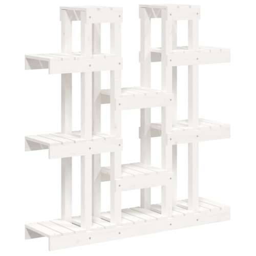Stalak za biljke bijeli 104,5 x 25 x 109,5 cm masivna borovina - Bijela 104.5 x 25 x 109.5 cm 1 Cijena