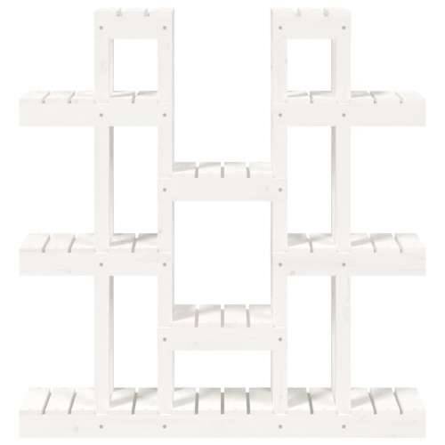 Stalak za biljke bijeli 104,5 x 25 x 109,5 cm masivna borovina - Bijela 104.5 x 25 x 109.5 cm 1 Cijena