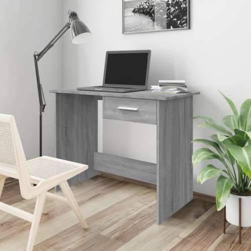 Radni stol boja hrasta sonome 100x50x76 cm konstruirano drvo - Sivi hrast sonoma Cijena