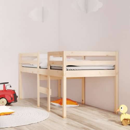 Visoki krevet 90 x 200 cm od masivne borovine - Prirodna 90 x 200 cm Cijena