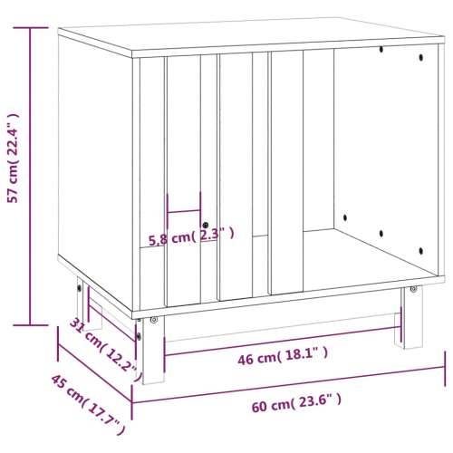Kućica za pse 60 x 45 x 57 cm od masivne borovine - Prirodna 60 x 45 x 57 cm Cijena