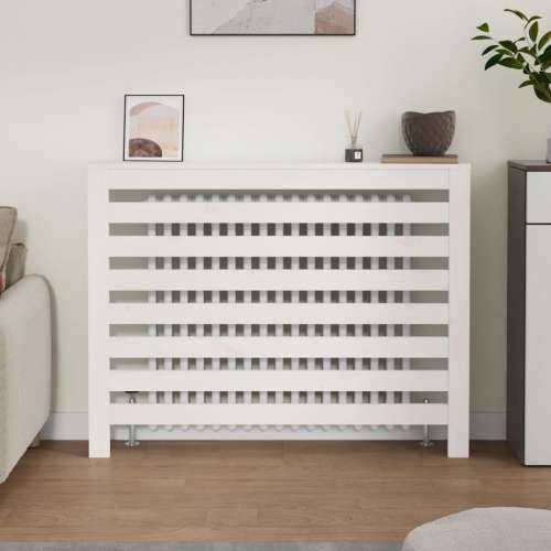 Maska za radijator - Pokrov za radijator bijeli 108,5 x 19 x 84 cm masivna borovina - Bijela 108.5 x 19 x 84 cm 1 Cijena