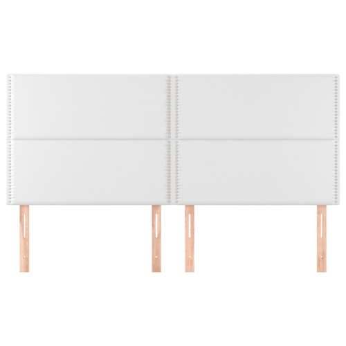 Uzglavlja 4 kom bijeli 80x5x78/88 cm od umjetne kože - Bijela 160 cm 1 Visoko Cijena