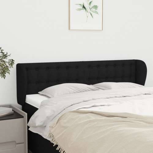 Uzglavlje s ušima crno 147x23x78/88 cm od tkanine - Crna 147 x 23 x 78/88 cm 1 Cijena